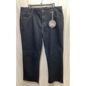 AVENUE Women's (Size 18) Blue Denim Jeans Pockets Delux‎ Stretch Boot Cut (14S)